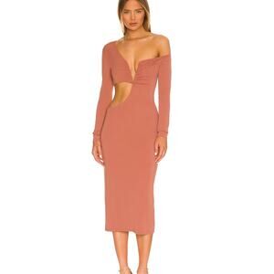 Not Yours To Keep River Midi Dress Rosewood Womens Size XXS Revolve